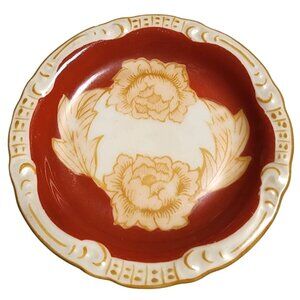 Vintage Oscar Schlegelmilch Saucer Mini Plate Floral 4" Painted 3D #5 Rare HTF